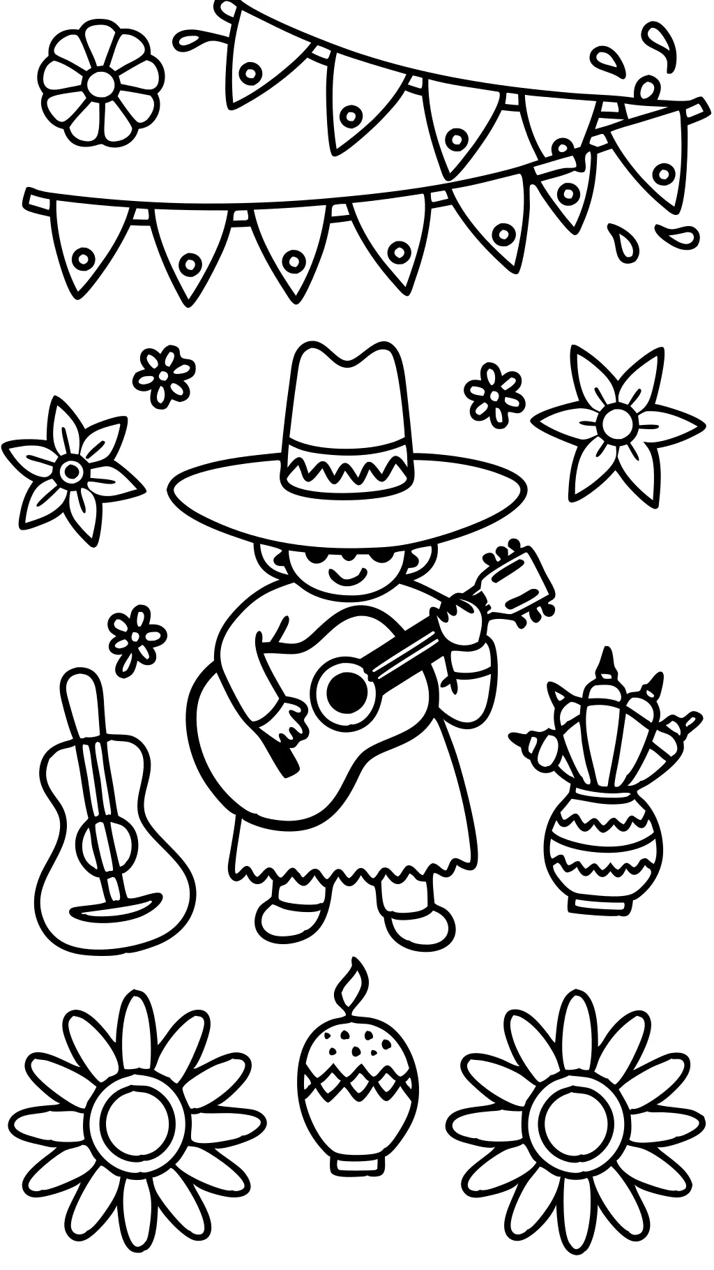 Cinco de Mayo Coloring Página